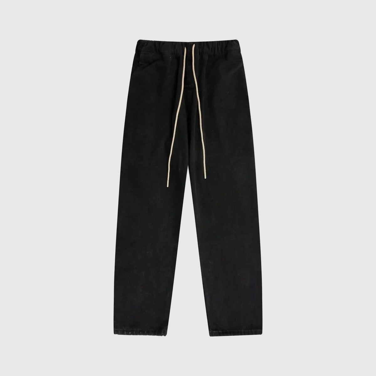 Essentials Denim Black Relaxed Pants by Fear of God – Everyday Streetwear Comfort