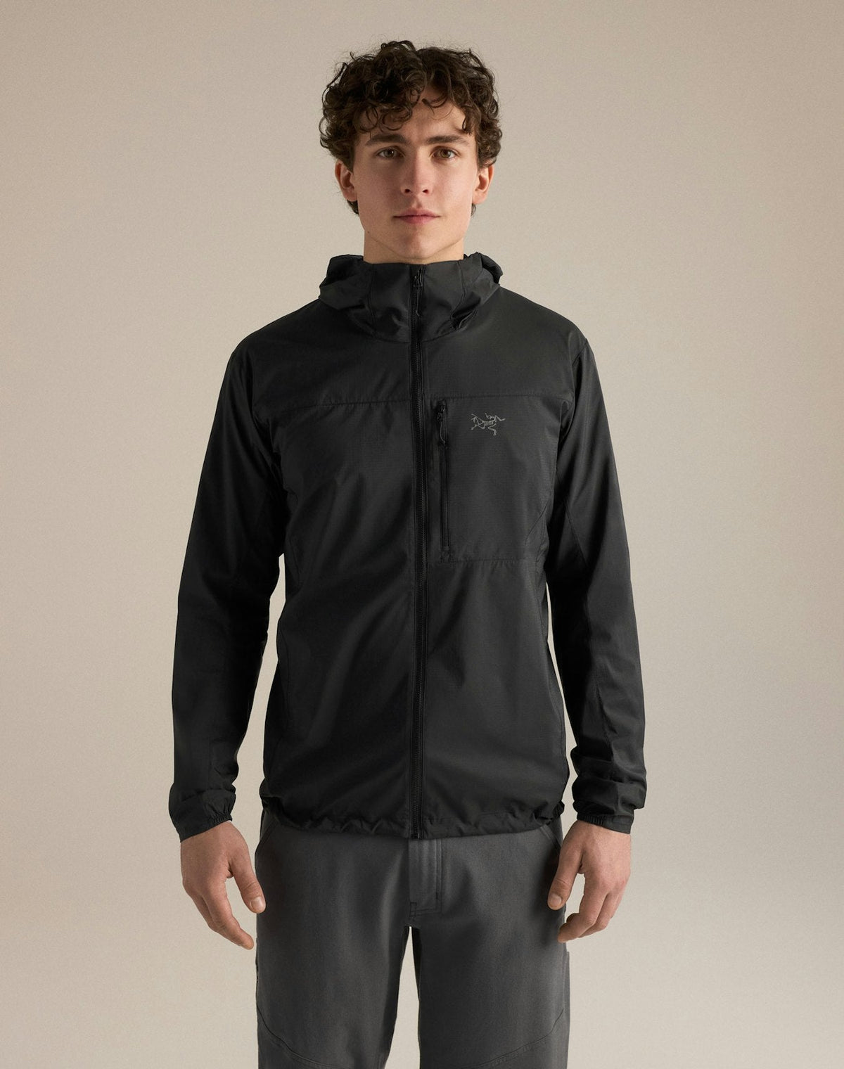 Arc'teryx Men's Squamish Hoody Windshell Jacket Black
