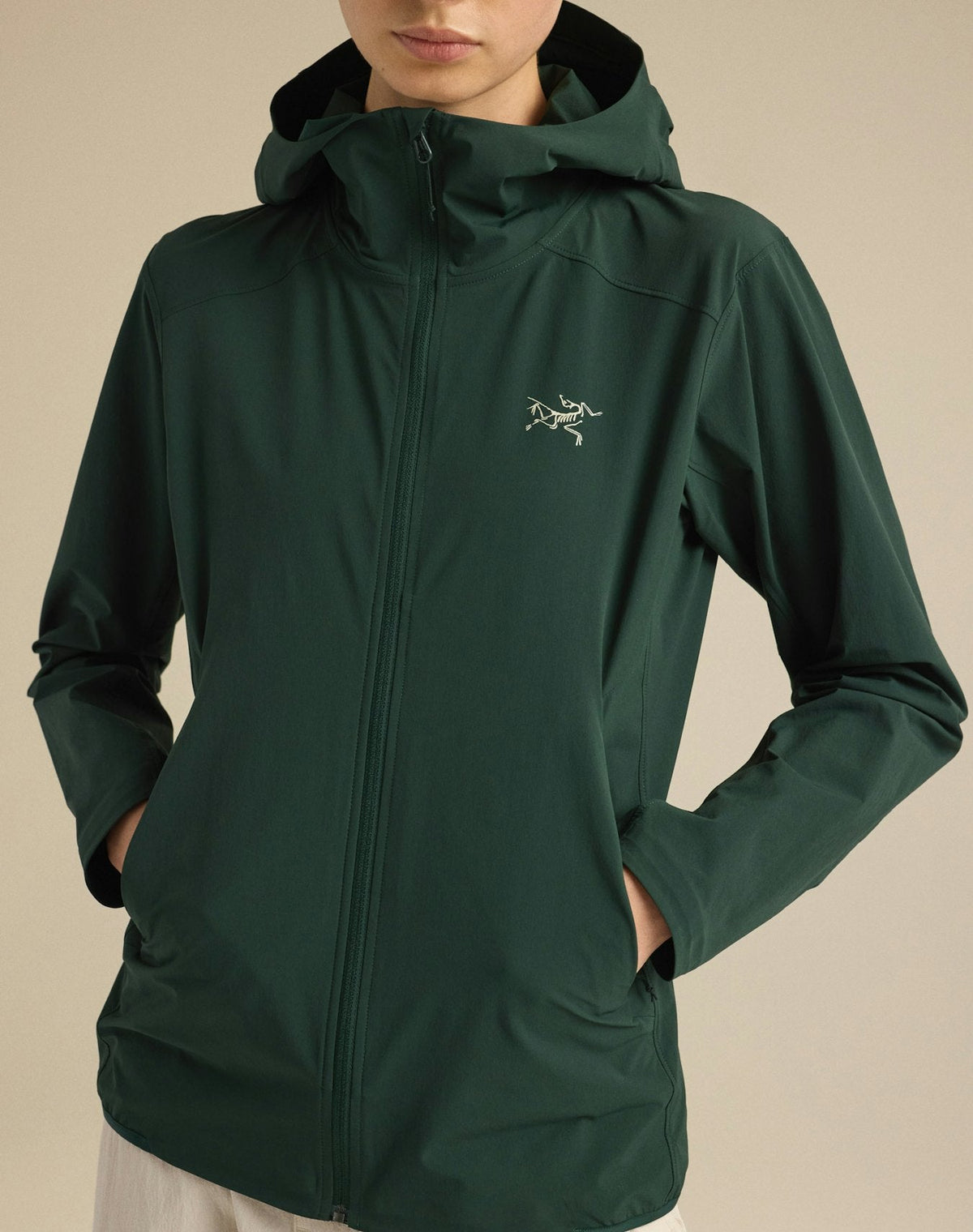 Arc'teryx Gamma Lightweight Hoody Women's Dark Green Softshell Windproof Outdoor Jacket