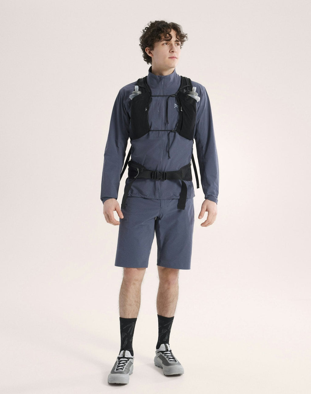 Arc'teryx Gamma Lightweight Jacket Men's Black Sapphire Softshell Windproof Outdoor Coat