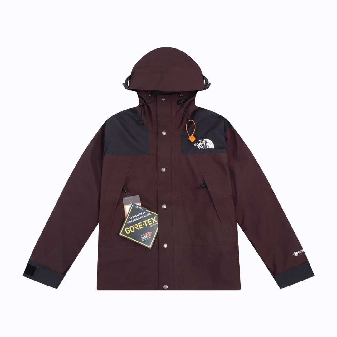 The North Face Mountain Series "Wine Red" Men GORE‑TEX Hooded Waterproof Shell Jacket