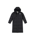 The North Face Long Hooded Puffer Parka Jacket Black Long Down Coat