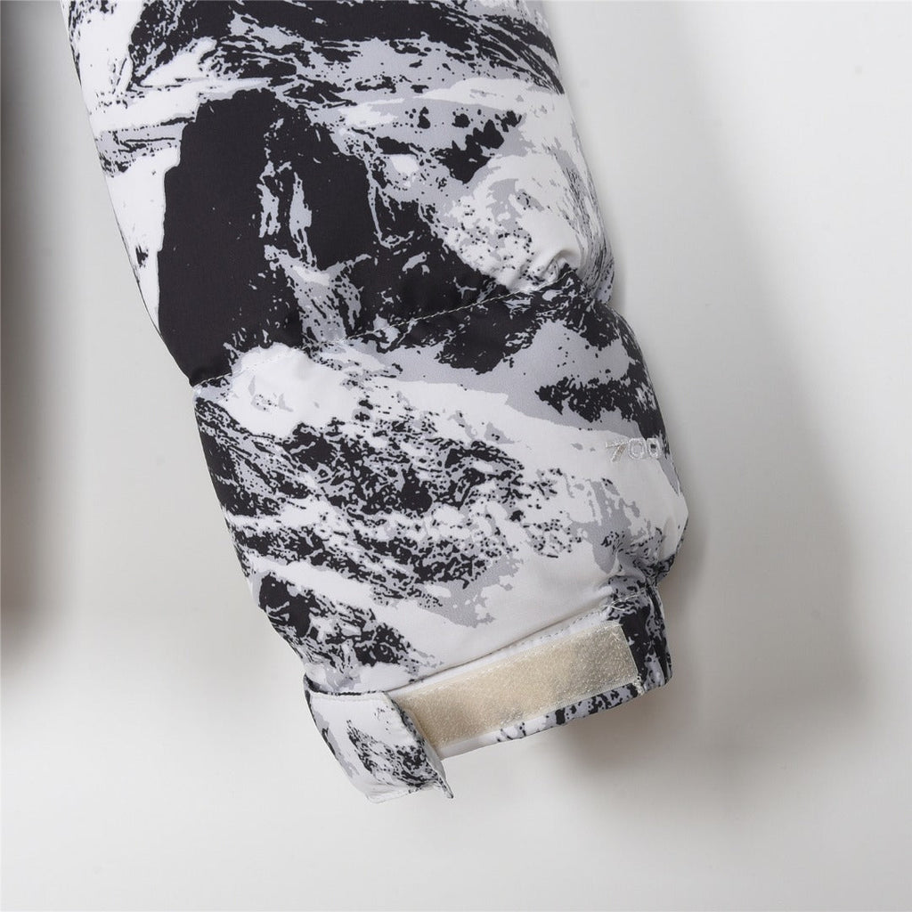 The North Face 1996 Retro Nuptse Series Men Down Jacket "Snow Mountain Print"