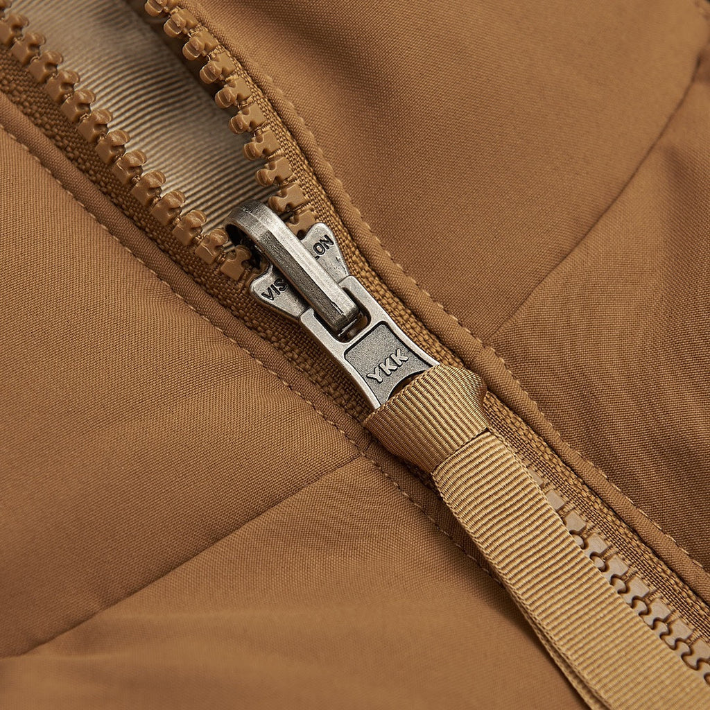 The North Face 700 Fill Puffer Vest "Brown & Khaki" Color Block Sleeveless Down Gilet