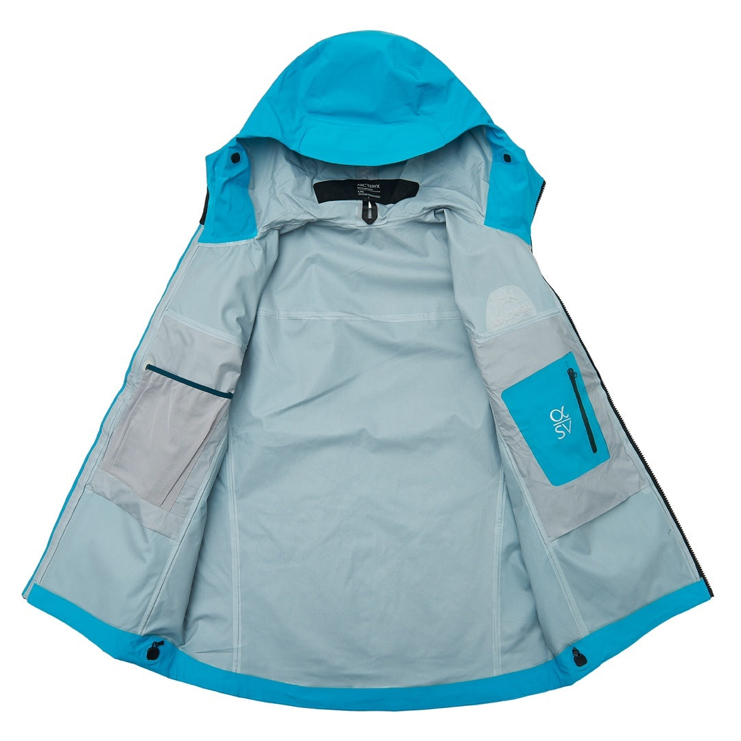 Arc'teryx Alpha SV Men's Waterproof Hooded Jacket "Bright Blue"