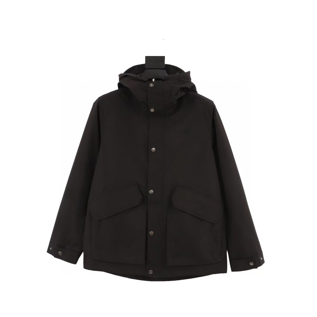 The North Face Men's Hooded Windproof Rain Jacket – Black