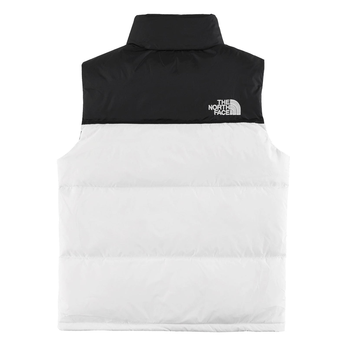 The North Face 700 Fill Puffer Vest "Black & White" Color Block Sleeveless Down Gilet