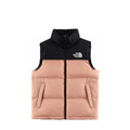 The North Face 700 Fill Puffer Vest "Black & Peach Pink" Color Block Sleeveless Down Gilet