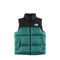 The North Face 700 Fill Puffer Vest "Black & Emerald Green" Color Block Sleeveless Down Gilet