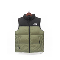The North Face 700 Fill Power Puffer Vest "Olive Green" Color Block Sleeveless Down Gilet