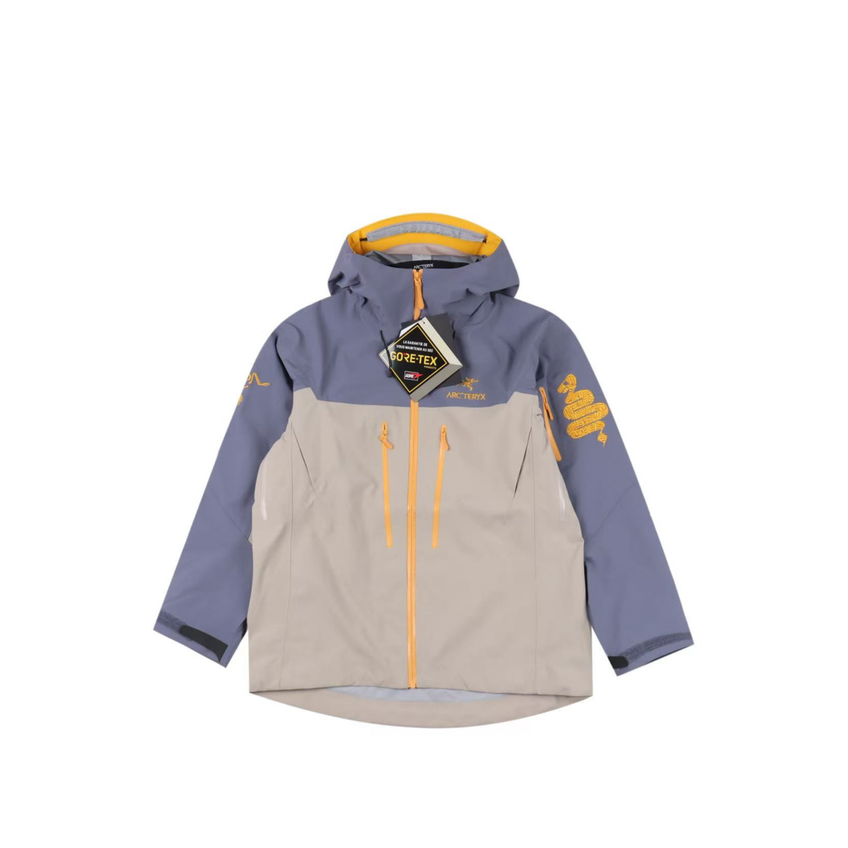 Arc'teryx Alpha SV Series Men's GORE-TEX Hooded Jacket "Dusty Blue & Beige"-Limited-edition shell jacket