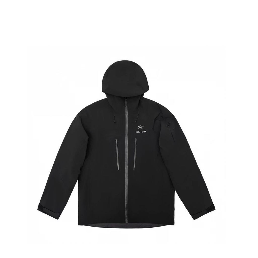 Arc'teryx Beta AR Series Men's Hooded Waterproof Hiking Jacket in "Black"