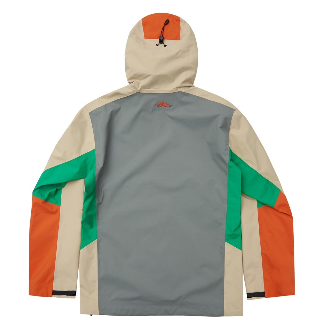 Arc'teryx Beta LT Men's Waterproof Hooded Jacket "Color Block Khaki Orange Green"