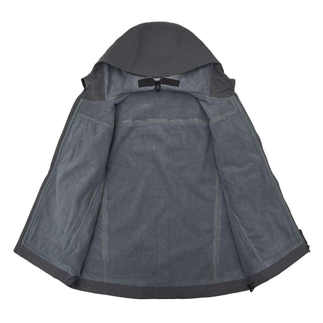 Arc'teryx Gamma Series Men's Fleece Lined Hooded Softshell Jacket in "Dark Grey"