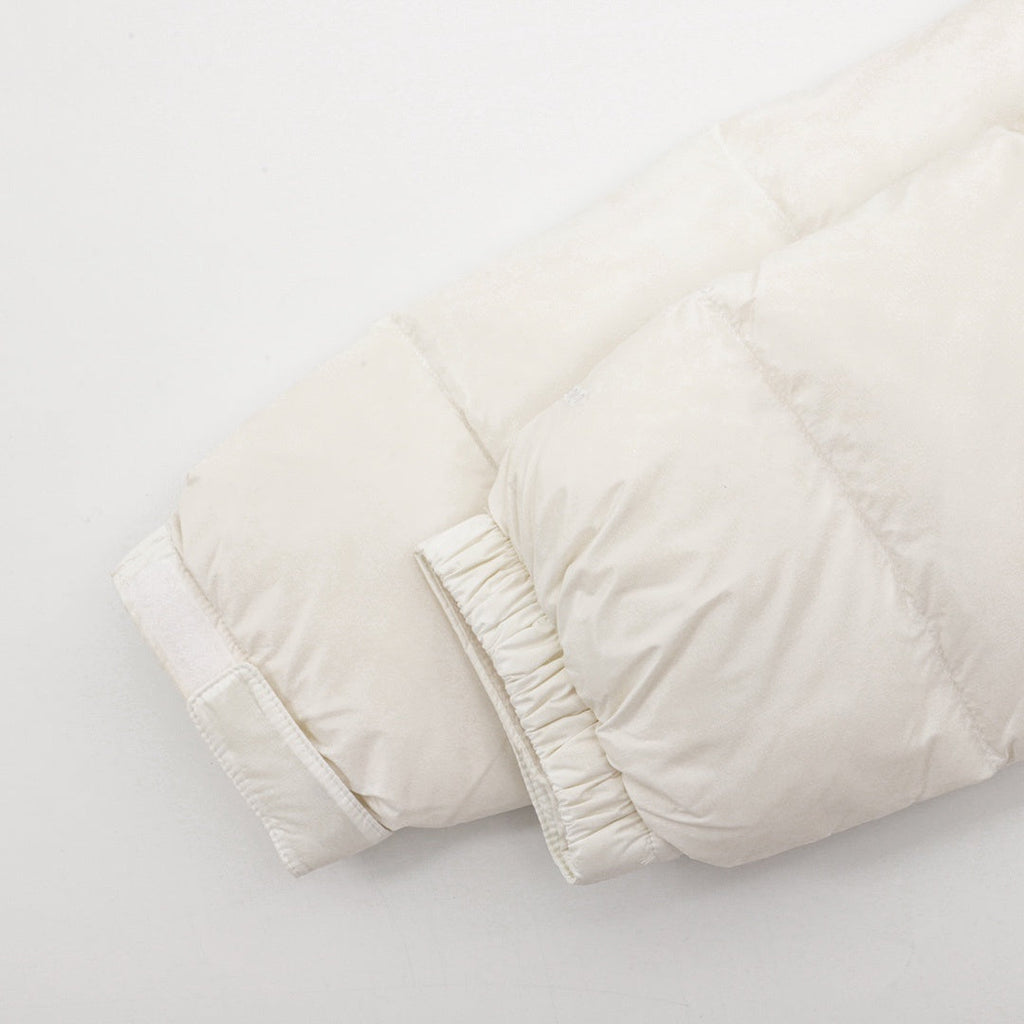 The North Face Women Crop Puffer Down Jacket "Off White"