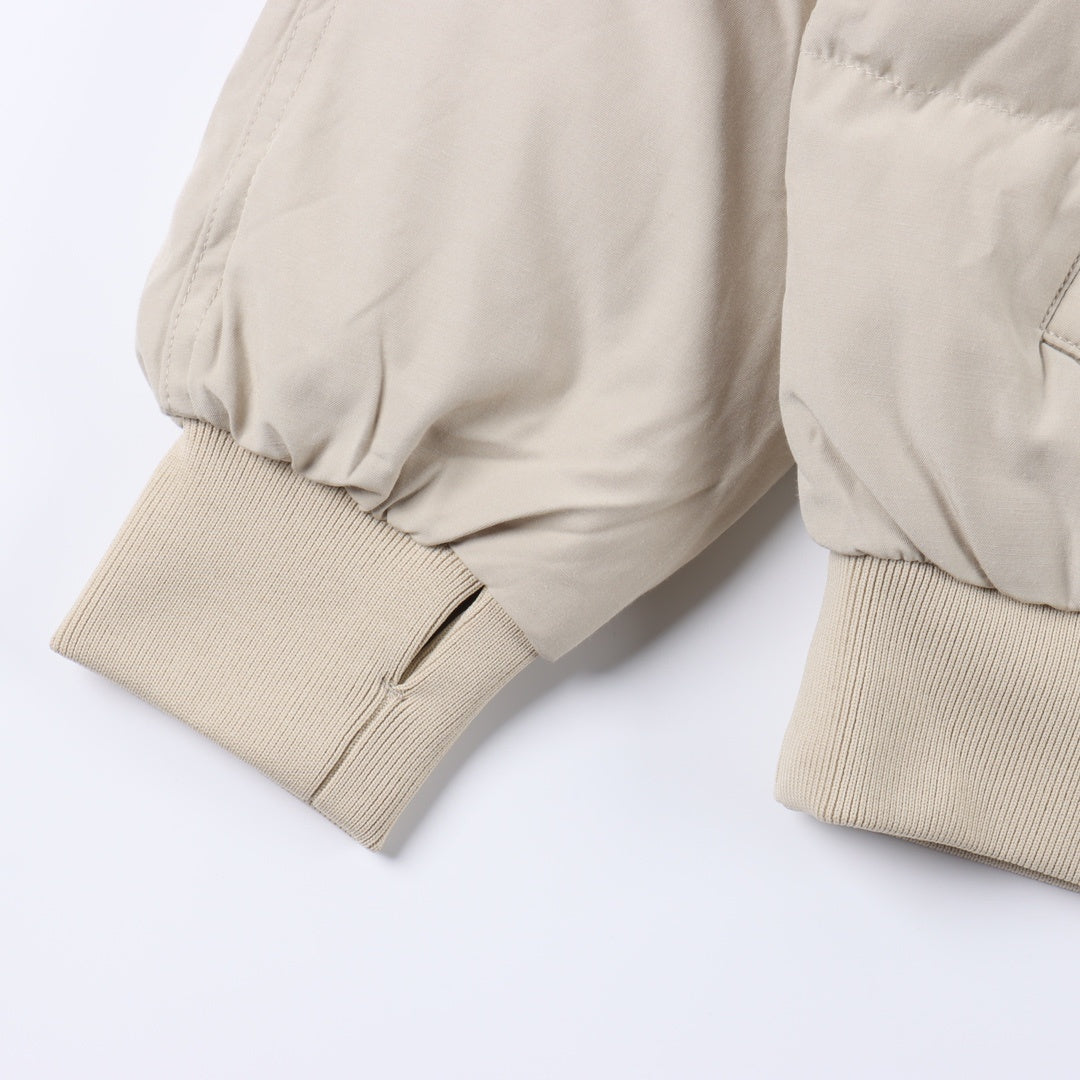 The North Face Purple Label Stand Collar Bomber Series Men Down Jacket "Beige"