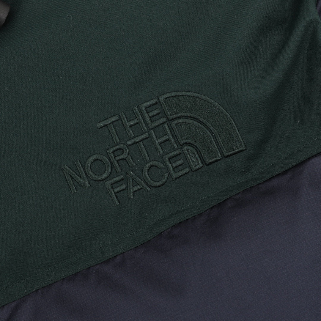 The North Face 1996 Retro Nuptse Series "Deep Green Navy" Men Stand Collar Puffer Down Jacket